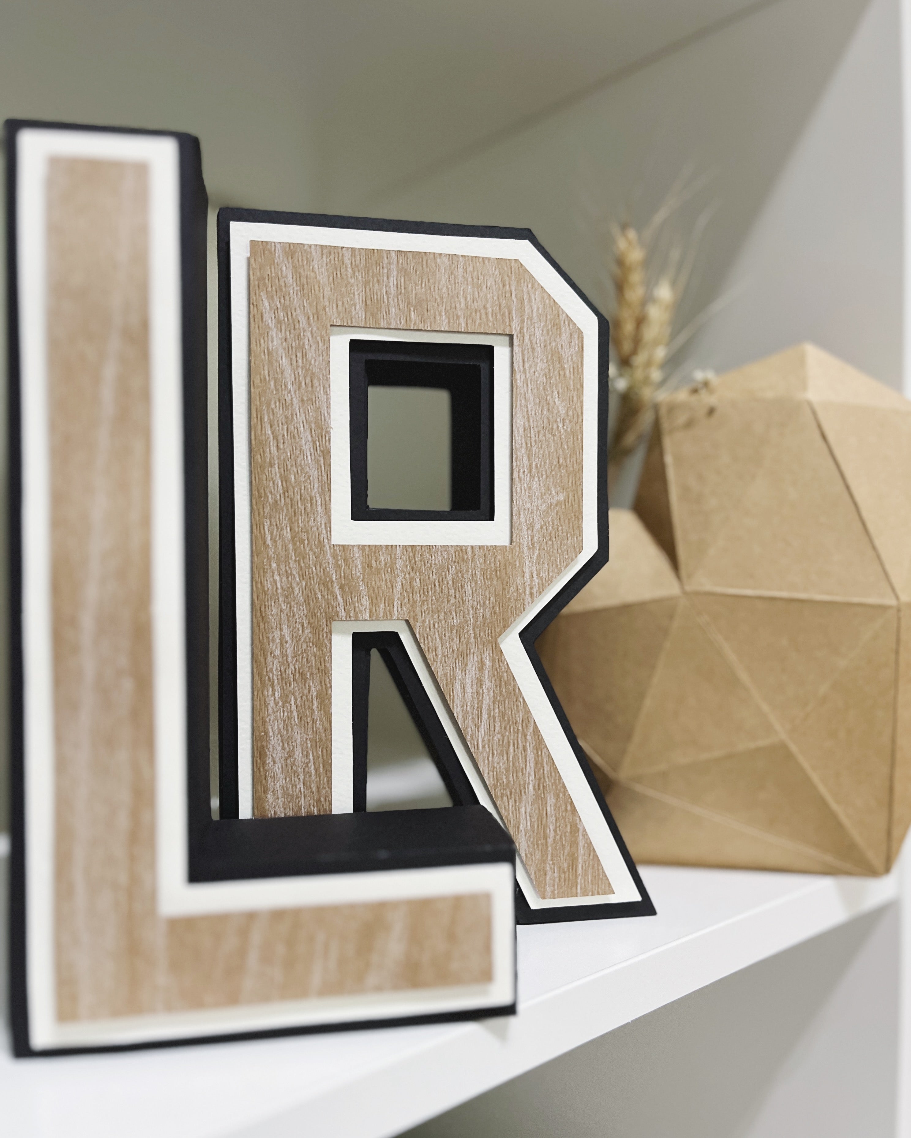lettere 3D in carta personalizzate decorazione unica handmade