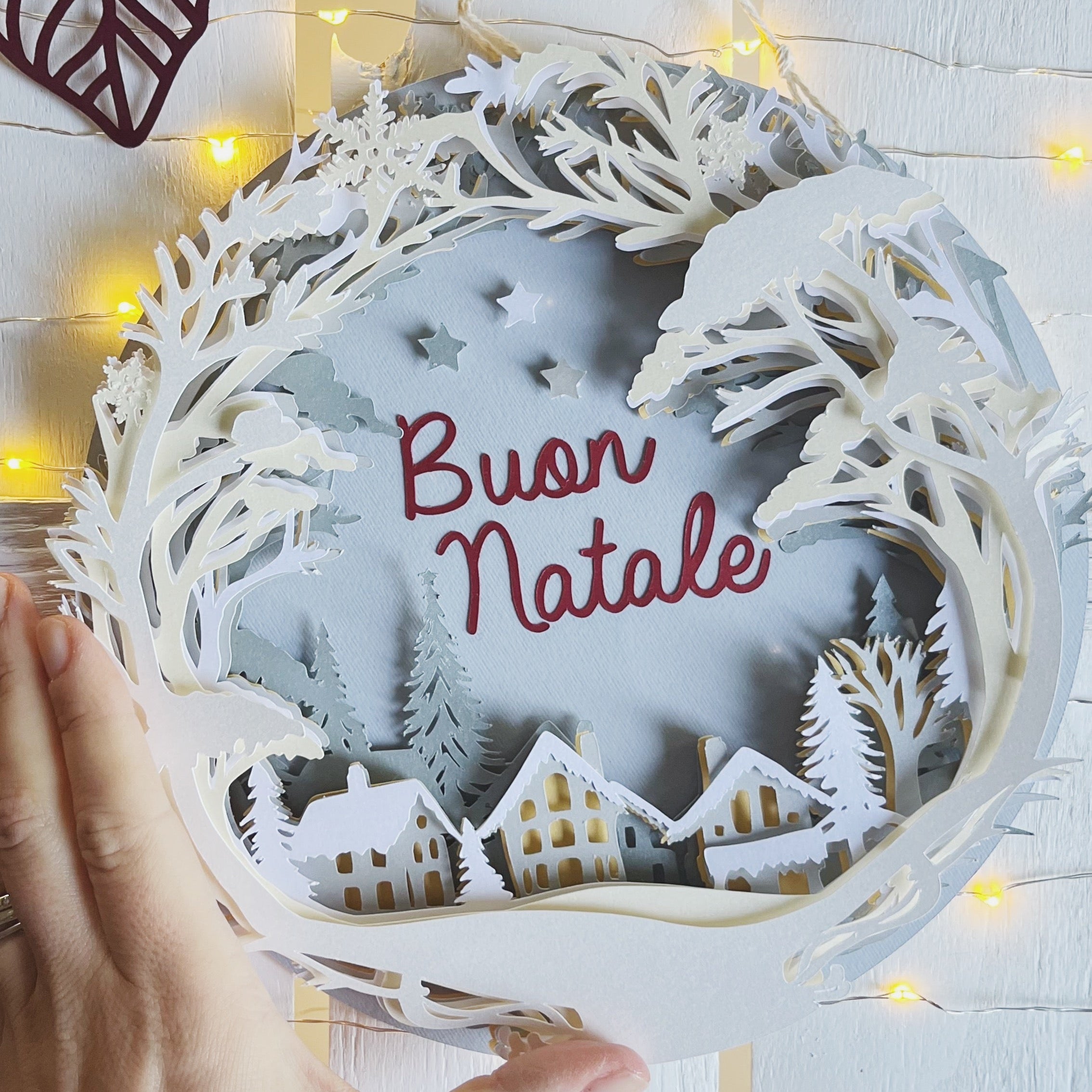 GHIRLANDA VILLAGGIO DI NATALE