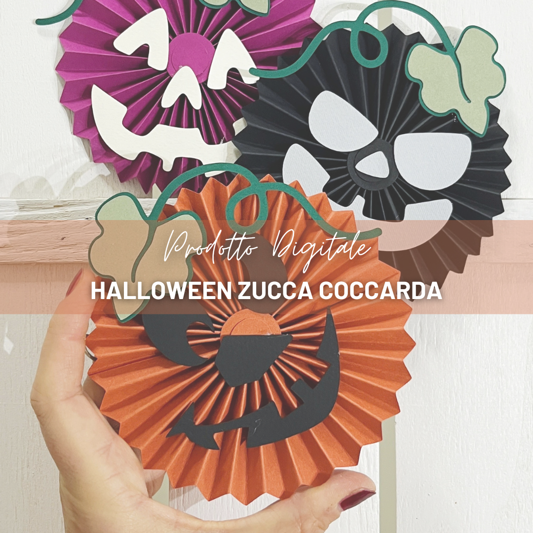 PRODOTTO DIGITALE - HALLOWEEN ZUCCA COCCARDA