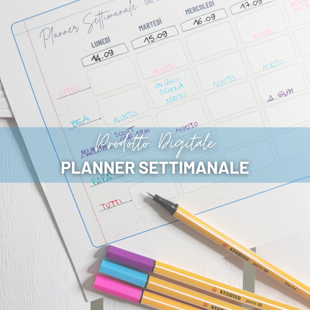 PRODOTTO DIGITALE - PLANNER SETTIMANALE