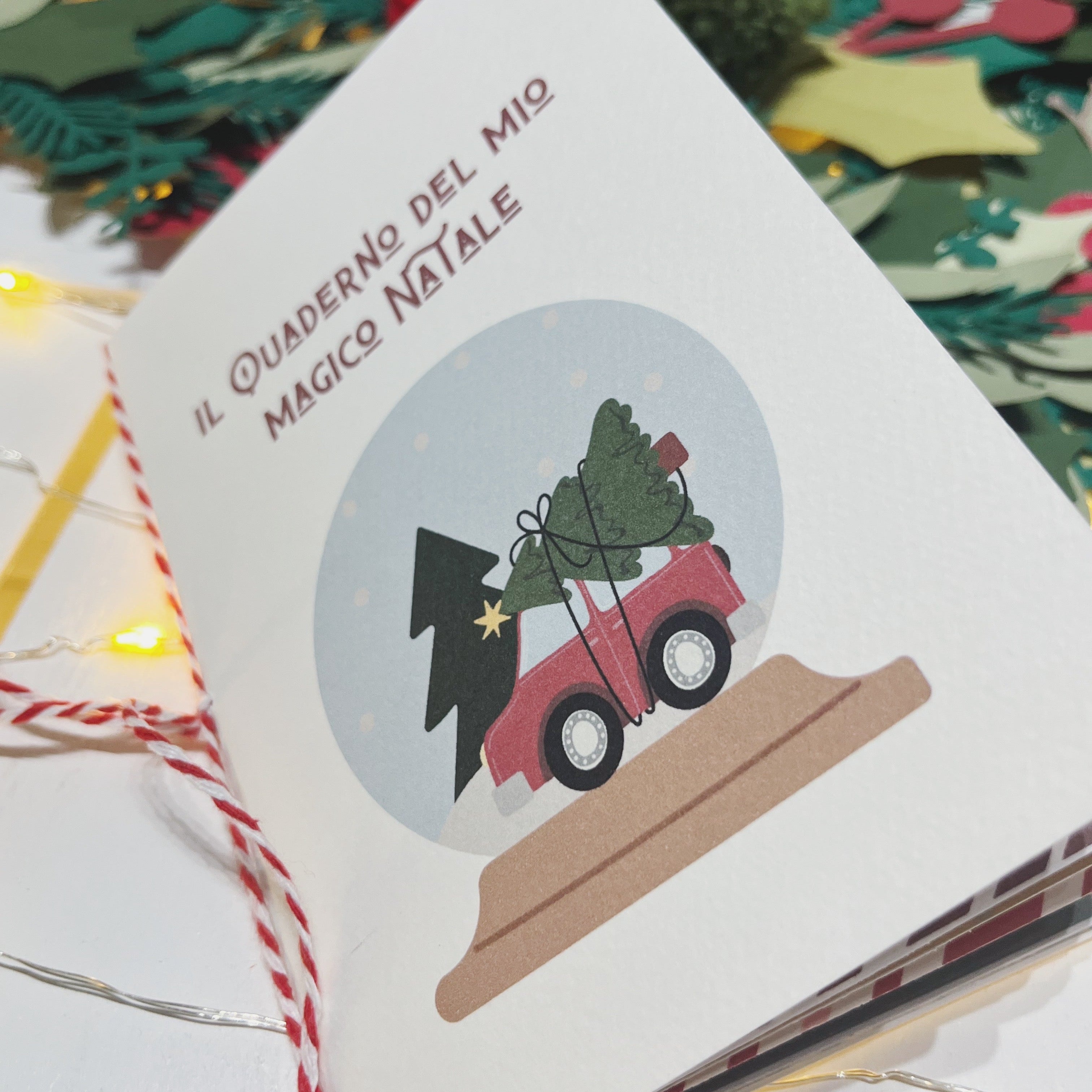 quaderno il mio magico natale rilegato a mano formato A6