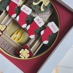 Quadretto camino natalizio appeso in casa, idea regalo di Natale